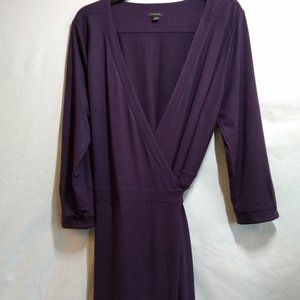 WOMEN'S ANN TAYLOR EGGPLANT SOFT RAYON STRETCH DRE